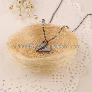 Collares con colgante de cadena de avión de papel de Origami Simple de moda para mujer/boda/cadena de eslabones de fiesta collar de parejas - Product Image 3