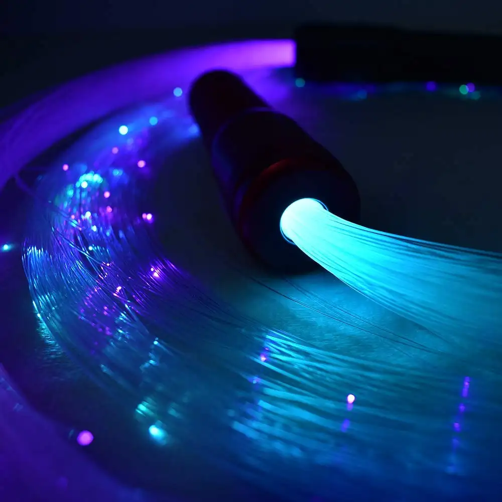 New Patent Rotation Swivel Optical LED Fiber Optic Dance Whip for festival events rave party