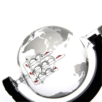 Juego de Regalo de Vasos de Whisky de Borosilicato Hechos a Mano, Decantador de Whisky, Vodka y Licores con Forma de Globo de 850 ml con 2 Vasos
