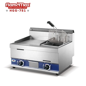 Bàn Thương mại hàng đầu tấm phẳng vỉ nướng Teppanyaki nửa rãnh - Product Image 3