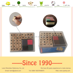 Scrittura a mano inferiore/superiore di caso Mini stamp set di <span class=keywords><strong>Alfabeto</strong></span> di legno EVA timbro di gomma - Product Image 2
