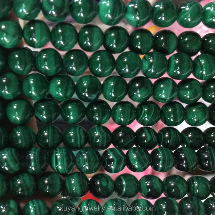 Perles rondes de malachite vertes naturelles, pour la fabrication de bijoux, haute qualité (AB1530), livraison gratuite