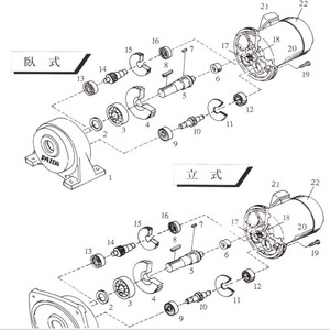 Motor de inducción 1-AT MACHINERY 3-Phase, AEV550 <span class=keywords><strong>FM22</strong></span>, Ratio 1:7, reductor de velocidad de engranaje - Product Image 4