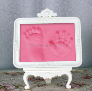 Venta caliente foot hand print bebé marco de la foto del bebé impresión <span class=keywords><strong>juego</strong></span> de adorno - Product Image 3