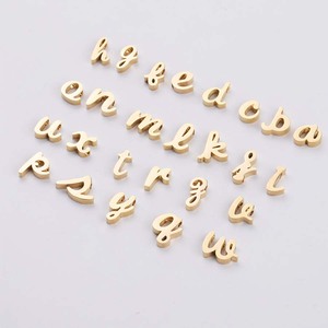 In Acciaio Inox Lucidato Alfabeto Risultati Dei Monili di Fascini della Lettera per la Collana Del Braccialetto - Product Image 1