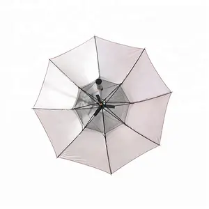27 inç UPF 50 + UV koruma pil şarj su buharlı vantilatör şemsiye su sprey şemsiye