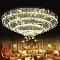 Lustre Led en cristal au design vintage, éclairage d'intérieur, luminaire de plafond, grand hôtel, chine