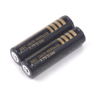 ブラックBRC18650 4000mAh 3.7V充電式リチウムイオンセルバッテリー内蔵放電および充電保護回路 - Product Image 2