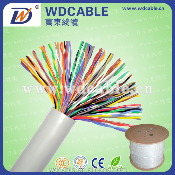 Made In China clandestina dirigido Multipair Cat5e exterior Cable de teléfono 100 par Cable de teléfono
