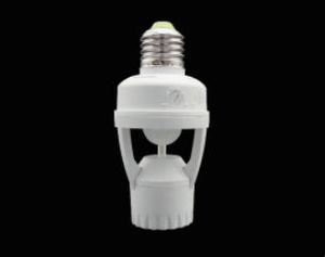 E27 PIR Motion Sensor LED <strong>Lamp</strong> Socket Intelligent Switch Light Bulb <strong>Lamp</strong> <strong>Holder</strong> Stylish Plastic Screw Design - Product Image 2