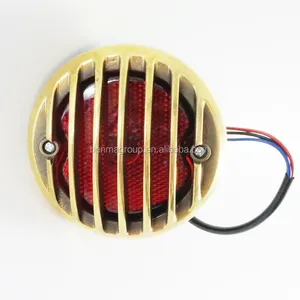 HF BM motorcycle indicator vintage light 12v taillight metal housing + pc lens support oem customized