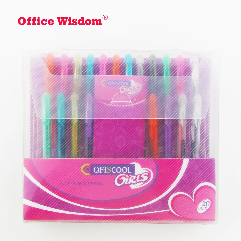 Stylos gel non toxique, ensemble de 20 Mini stylos, couleurs mélangées, pour art, coloriage, dessin, peinture, écriture, vente en gros, pièces