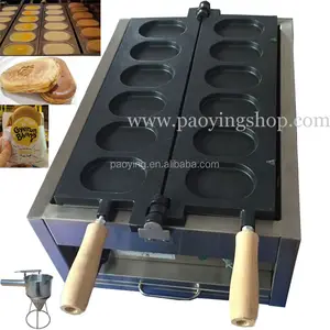 6個Egg Bread Commercial Use Nonスティック110v 220v Electric Korean Gyeranppang Machine + Batter Dispenser