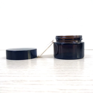 100g vacía tarro de crema 30g frasco de vidrio ámbar de 50g envase cosmético con la tapa negra tapa de oro boticario - Product Image 3