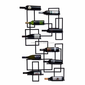 Étagère murale en métal pour bouteilles de vin, support personnalisé, résistant, 1 pièce - Product Image 1