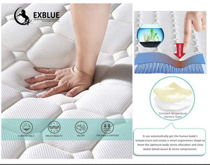 Kasur 5FT UK King 3D Berbahan Kain Bernapas dengan Pegas Kantung dan Busa Memori - Kasur Ortopedi 9 Zona - 8.7-Inci - Product Image 4