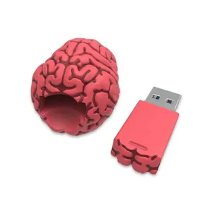 Sonderform USB-Stick Benutzer definierter USB-Speichers tick Brain USB-Flash-Laufwerk 3D-PVC-Flash-Laufwerk