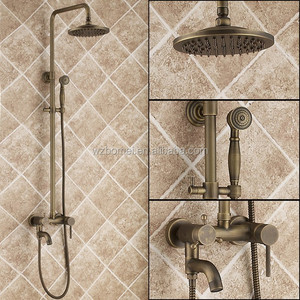<span class=keywords><strong>Vintage</strong></span> style fini laiton Antique inspiré baignoire set de douche pour robinet avec pomme de douche + douche à main - Product Image 2