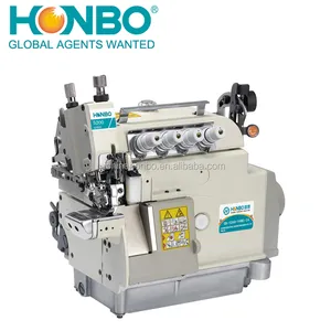 HB-5200T-04M-24 ultra alta velocidad 2 Mesa agujas cilindro industrial precio de venta 4 hilos overlock máquina de coser
