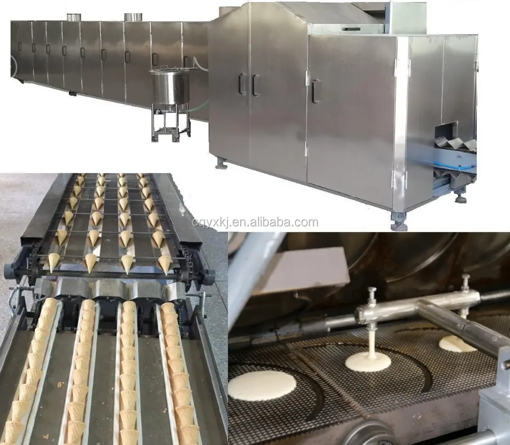 Línea de producción automática de conos de azúcar/línea de producción de conos de helado