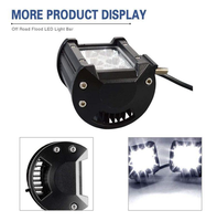 Auxtings-barre lumineuse led 18W, lampe universelle de travail, pour voiture, Jeep tout-terrain, ATV, SUV, camion
