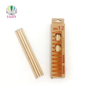 China stationary factory cheap wholesale bulk nature custom HB wood pencil