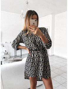 <span class=keywords><strong>Robe</strong></span> sexy pour femmes à manches longues et col en V, <span class=keywords><strong>robe</strong></span> chemise à imprimé serpent et léopard - Product Image 6