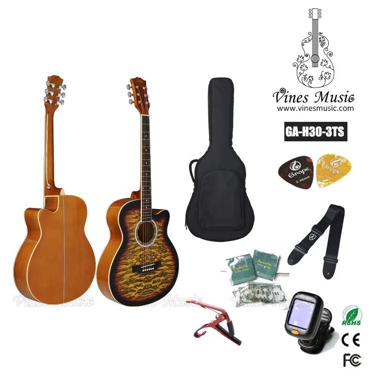 40 ''6 Strings Electric Guitar Acoustic Cài Đặt Pick Up Sản Xuất Tại Trung Quốc