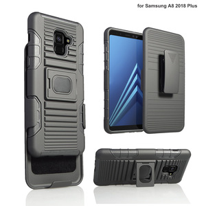 Custodia Ibrida Antiurto Rinforzata con Clip e Fondina per Samsung <span class=keywords><strong>Galaxy</strong></span> A7 <span class=keywords><strong>A8</strong></span> Plus 2018 - Product Image 2