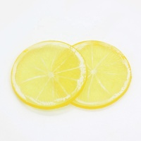 Gesimuleerde PVC citroenfruitschijfjes, plastic decoratie voor de kleuterschool, fruittuin decoratie, educatief speelgoed voor kinderen