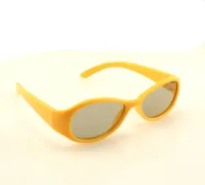Заводская поставка, рекламные пластиковые круглые/линейные поляризованные 3D-очки с индивидуальным логотипом и красочной рамкой для 3D-фильма