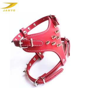 Grosir Rompi Harness Anjing Kulit Bisa Disesuaikan Bertatahkan & Berduri Mewah - Product Image 4