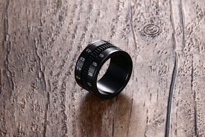 Adjustable <strong>Spinner</strong> Camera Lens Black <strong>Men</strong> Finger <strong>Ring</strong> - Product Image 4