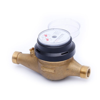 Largement utilisé en Indonésie ISO 4064 classe B 150mm externe dispositif de réglage à cadran sec multi-jets type d'eau compteur