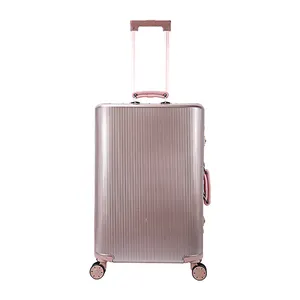 Voyage Chariot Bagages Promotion En Gros Haute Qualité Abs Carton Valise En Aluminium Hommes Spinner À La Mode Serrure À Combinaison