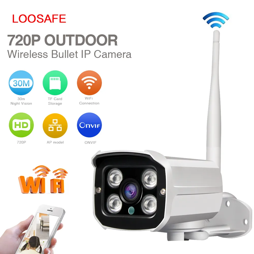 EN IYI 10 Loosafe 720 P Wifi Kamera P2P HD 12 V Güvenlik AP Hotspot Gece Görüş Açık CCTV kablosuz kamera