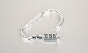 Llavero con cierre de 3 dígitos HE01, combinación de candado, mosquetón, gancho para anillo en D, para acampada - Product Image 6