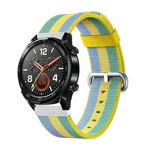 Correa de reloj de nailon tejido transpirable suave de 22mm para <span class=keywords><strong>Huawei</strong></span> <span class=keywords><strong>Watch</strong></span> <span class=keywords><strong>GT</strong></span> Band - Product Image 1