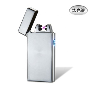 Elektronische Dubbele Boog Oplaadbare Winddichte Usb Plasma Aansteker Custom Metalen Roken Aansteker Usb Bruiloft Weg Te Nemen Geschenken - Product Image 6