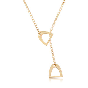<span class=keywords><strong>Collana</strong></span> con Ciondolo a Staffa in Acciaio Inossidabile <span class=keywords><strong>Argento</strong></span> e Oro, Gioielli Ippici di Alta Qualità per Donna, Collezione 2025 - Product Image 1