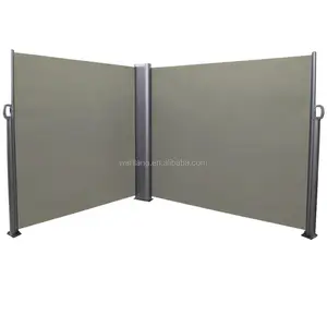 Retractable Side Awning Aluminum Rust-Proof Outdoor Privacy Screen Folding Room Divider Wind Screen