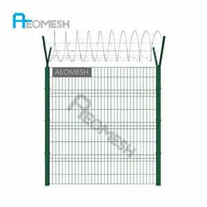 AEOMESH Guangzhou fabbrica di vendita calda galvanizzata recinzione dell'aeroporto di alta sicurezza