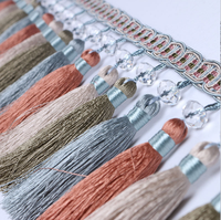 Frange décorative en viscose de 10cm pour rideau