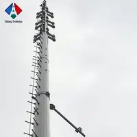 Tubo de telecomunicaciones, torre de antena wifi, torre de comunicación de un solo tubo galvanizado, poste tubular de acero