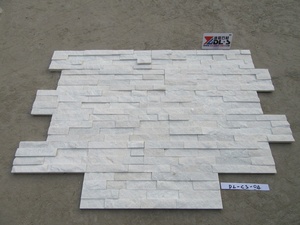White <strong>Quartzite</strong> Ledgestone Culture <strong>Stone</strong> Wall Panels - Product Image 2
