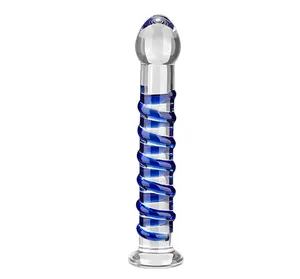 Structure en spirale femmes massage jouet Cristal perles anales plug anal nouveau pénis gode de verre de sexe