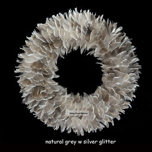 Guirnalda Floral de plumas, corona de Navidad <span class=keywords><strong>para</strong></span> puerta de casa, ventana de pared, fiesta de boda, Halloween, Acción de Gracias, Otoño, decoración - Product Image 6