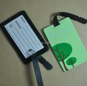 oem personalized customized soft pvc luggage hang tag, hanging rubber baggage tags