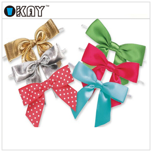 OKAY Top 10 Petits nœuds pré-noués <span class=keywords><strong>en</strong></span> <span class=keywords><strong>ruban</strong></span> <span class=keywords><strong>de</strong></span> satin doré pour cadeaux - Product Image 6
