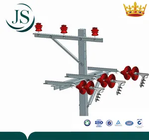 36kv 132kv 66kv suspensão de vidro cadeia de isoladores para linhas de vara